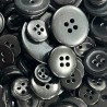 Crafting Buttons Assorted Sizes 120g Black