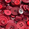 Crafting Buttons Assorted Sizes 120g Red