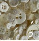 Crafting Buttons Assorted Sizes 120g White