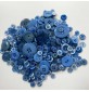 Crafting Buttons Assorted Sizes 120g Blue2