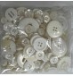 Crafting Buttons Assorted Sizes 120g White3