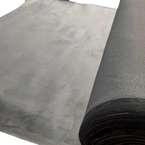 Grey Scrim Backed Faux Suede Fabric Grey 1