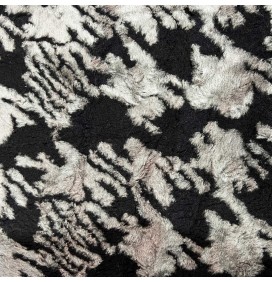 Clearance Silver and Black Faux Fur Fabric