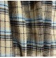 Clearance Melton Wool Mix Sky and Brown Check 5