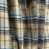 Clearance Melton Wool Mix Sky and Brown Check 5