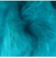 Long Pile Faux Fur Fabric Turquoise 1