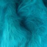 Long Pile Faux Fur Fabric Turquoise 1