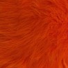 Long Pile Faux Fur Fabric Orange 1