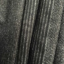 Clearance Melton Wool Mix Grey and Black Stripe 4