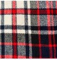 Clearance Melton Wool Mix Navy and Red Check 1