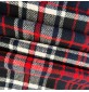 Clearance Melton Wool Mix Navy and Red Check 5