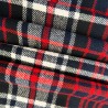 Clearance Melton Wool Mix Navy and Red Check 5