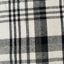 Clearance Melton Wool Mix Black and White Check Large 1