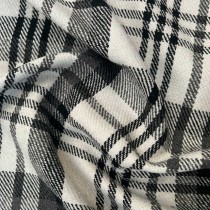 Clearance Melton Wool Mix Black and White Check Large 3