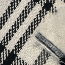 Clearance Melton Wool Mix Black and White Check Large 5