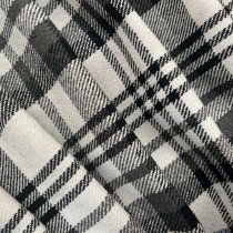 Clearance Melton Wool Mix Black and White Check Large 6