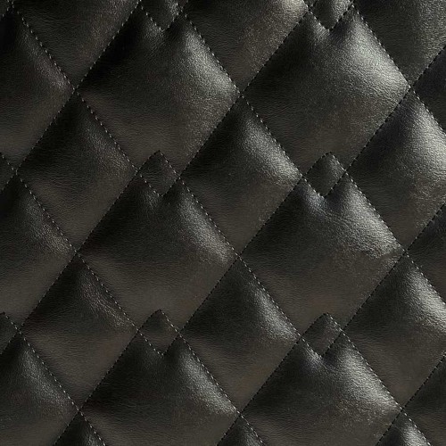 Quilted Fabric Leatherette Double Diamond Design 1