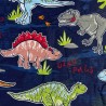 Fun Printed Cotton Fire Retardant Blue Dinosaur1