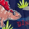 Fun Printed Cotton Fire Retardant Blue Dinosaur2