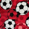 Fun Printed Cotton Fire Retardant Red Football 1