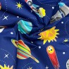 Fun Printed Cotton Fire Retardant Navy Rocket 3