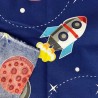 Fun Printed Cotton Fire Retardant Navy Rocket 4