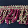 Bullion Curtain Fringe 9cm (3.5") Cerise/Green