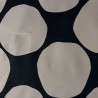 100% Cotton Water Repellant Big White Dots on Black Ground 2