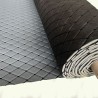 Quilted Leatherette  Black and Grey 3