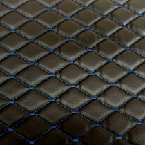 Quilted Leatherette  Brown with Brown Stitching1