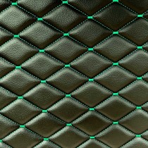 Quilted Leatherette  Brown with Brown Stitching1