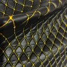 Quilted Leatherette Yellow and Black 2