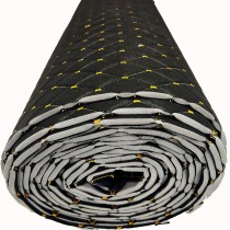 Quilted Leatherette  Brown with Brown Stitching1