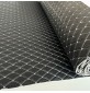 Quilted Leatherette  Black and white 2
