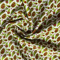 100% Cotton Funky Green Flower 3