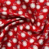 100% Cotton Retro Red Flower 2