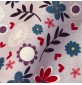 100% Cotton Red and  Blue Flower 3