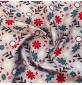 100% Cotton Red and  Blue Flower 4