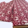 100% Cotton Burgundy Leaves 1