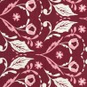 100% Cotton Burgundy Leaves 3