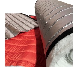 Quilted Reflective Fabric 4 inch straight Lines Waterproof Camper Cover