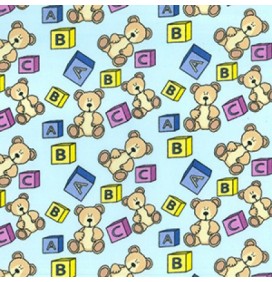 Polycotton Fabric Teddy Bears