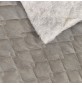 Quilted Suede Fabric Silver Grey3