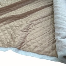 Quilted Fabric Lining Diamond Design Beige3