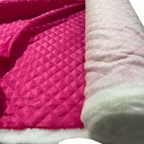 Quilted Fabric Lining Diamond Design Cerise1