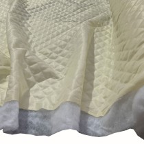 Quilted Fabric Lining Diamond Design Dark Ivory5