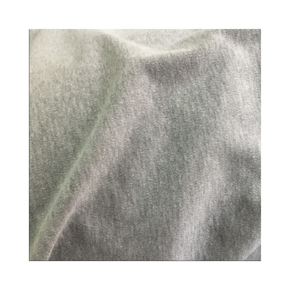 100% Cotton Interlock Jersey Grey Marl