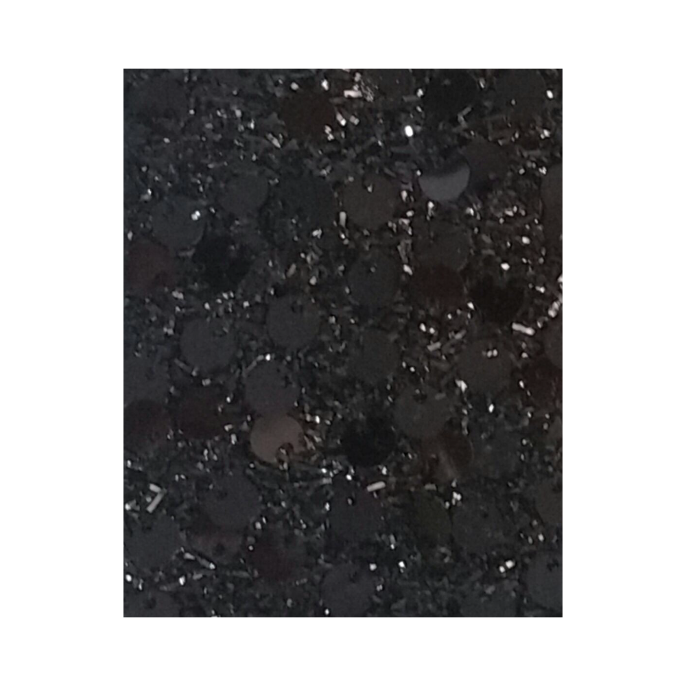 6mm Round Sequins Black Ground Gold