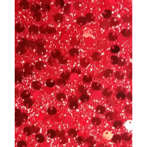 6mm Round Sequins Black Ground Red 