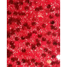 6mm Round Sequins Black Ground Red 